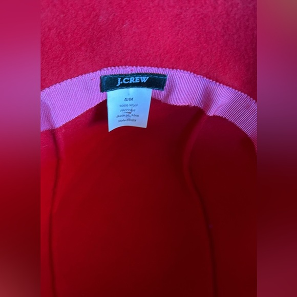 Jcrew Elegant Red Women's Cloche Hat size s/m - Picture 2 of 4
